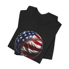 American Flag Baseball T-Shirt, Patriotic Paint Drip Baseball Tee, USA Baseball Shirt for Men and Women, 4th of July Baseball Gift