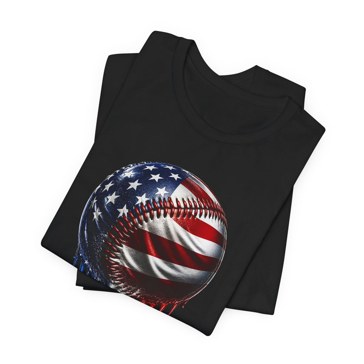 American Flag Baseball T-Shirt, Patriotic Paint Drip Baseball Tee, USA Baseball Shirt for Men and Women, 4th of July Baseball Gift