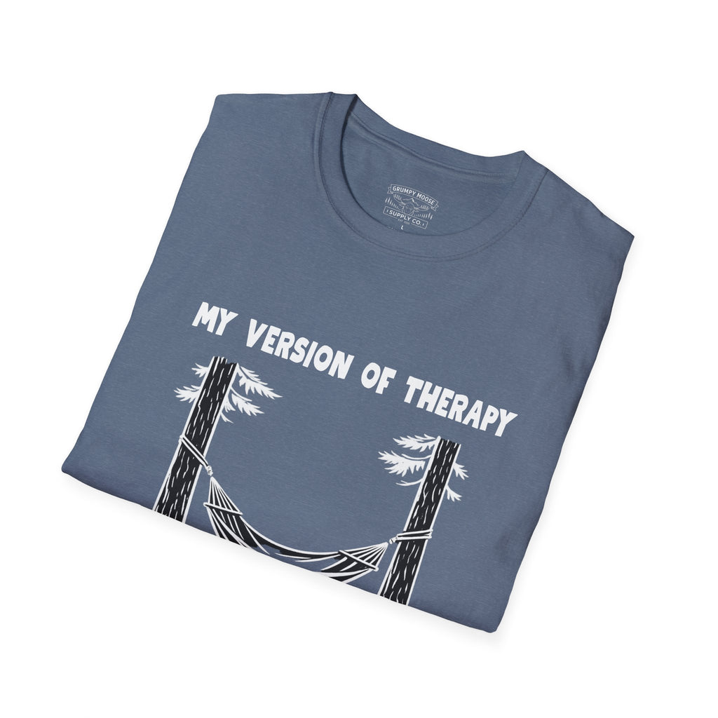 My Version of Therapy Hammock T-Shirt — Outdoor Camping Relaxation Tee