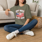 Any Hole Is My Goal Beer Pong American Flag