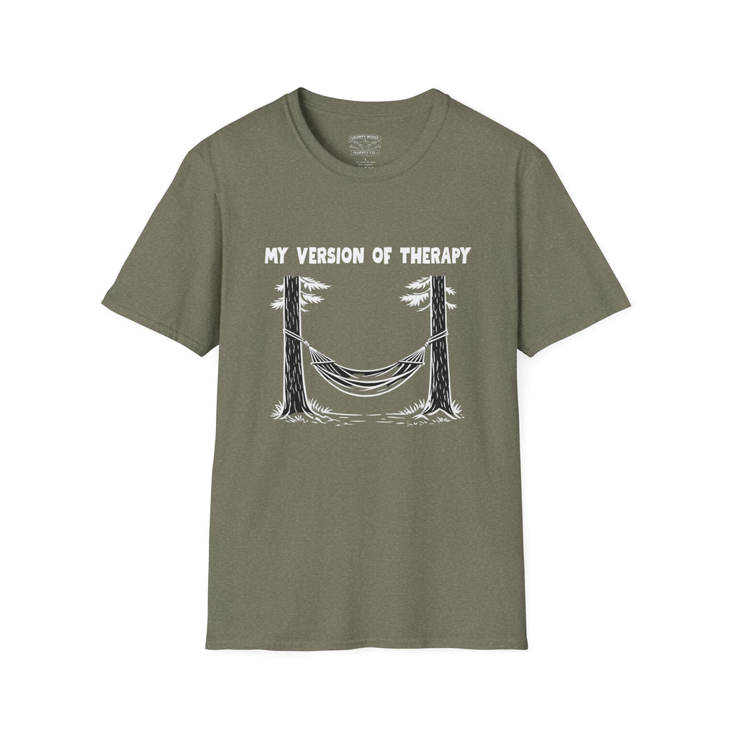 My Version of Therapy Hammock T-Shirt — Outdoor Camping Relaxation Tee