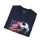 American Flag — Play, Fight, Win USA Soccer Tee