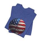 American Flag Basketball T-Shirt, Patriotic Paint Drip Basketball Tee, USA Basketball Shirt for Men and Women, 4th of July Basketball Gift