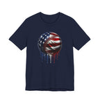 American Flag Baseball T-Shirt, Patriotic Paint Drip Baseball Tee, USA Baseball Shirt for Men and Women, 4th of July Baseball Gift