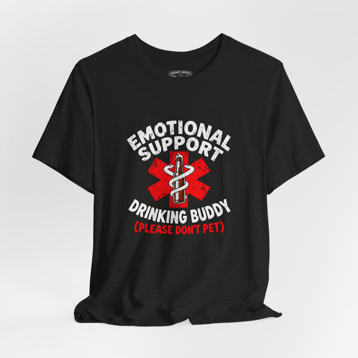 Emotional Support Drinking Buddy Funny T-Shirt for Beer Lovers