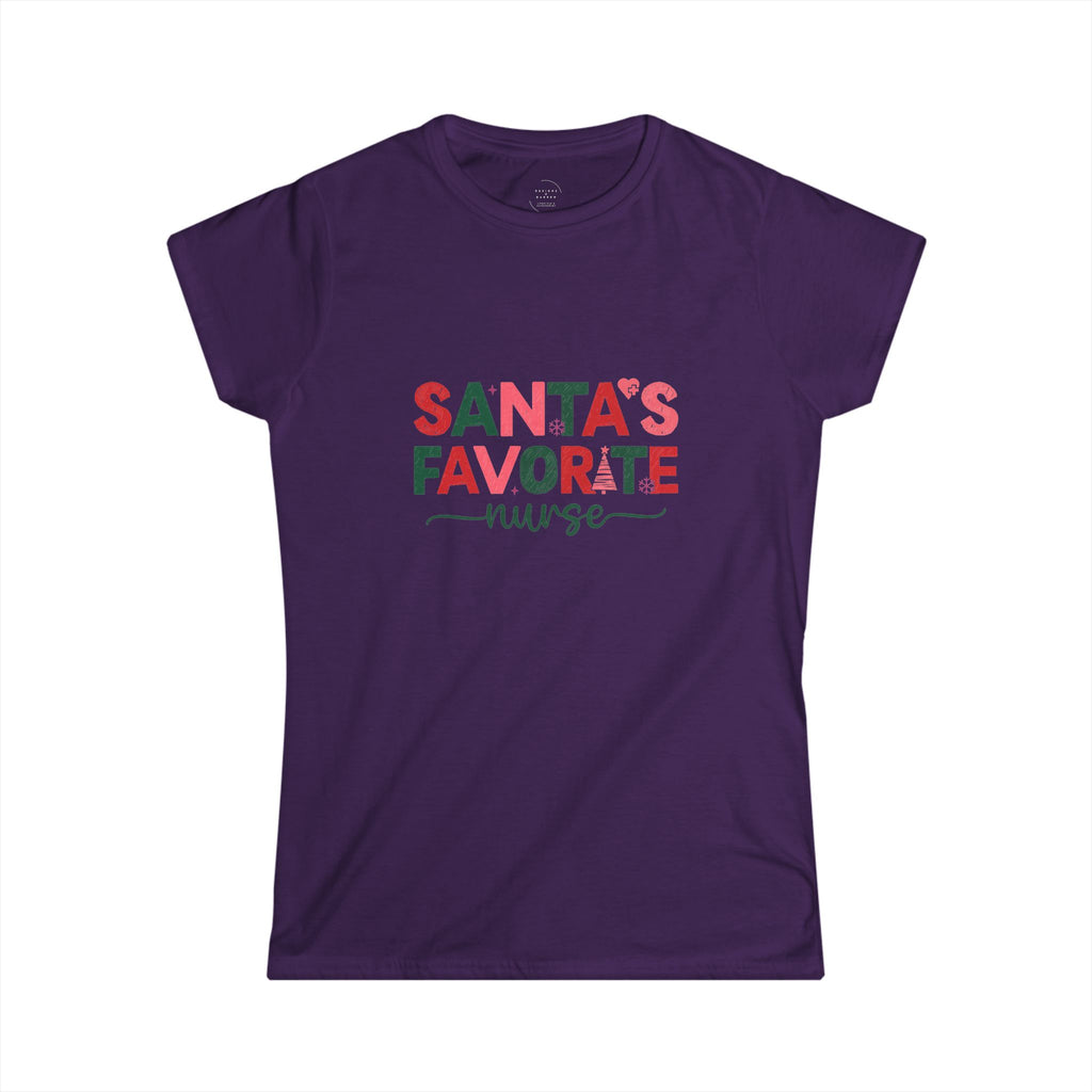 Santa’s Favorite Nurse T-Shirt – Christmas Nurse Shirt for Women – Cute Holiday Nursing Tee, RN Gift, Medical Staff Xmas Top