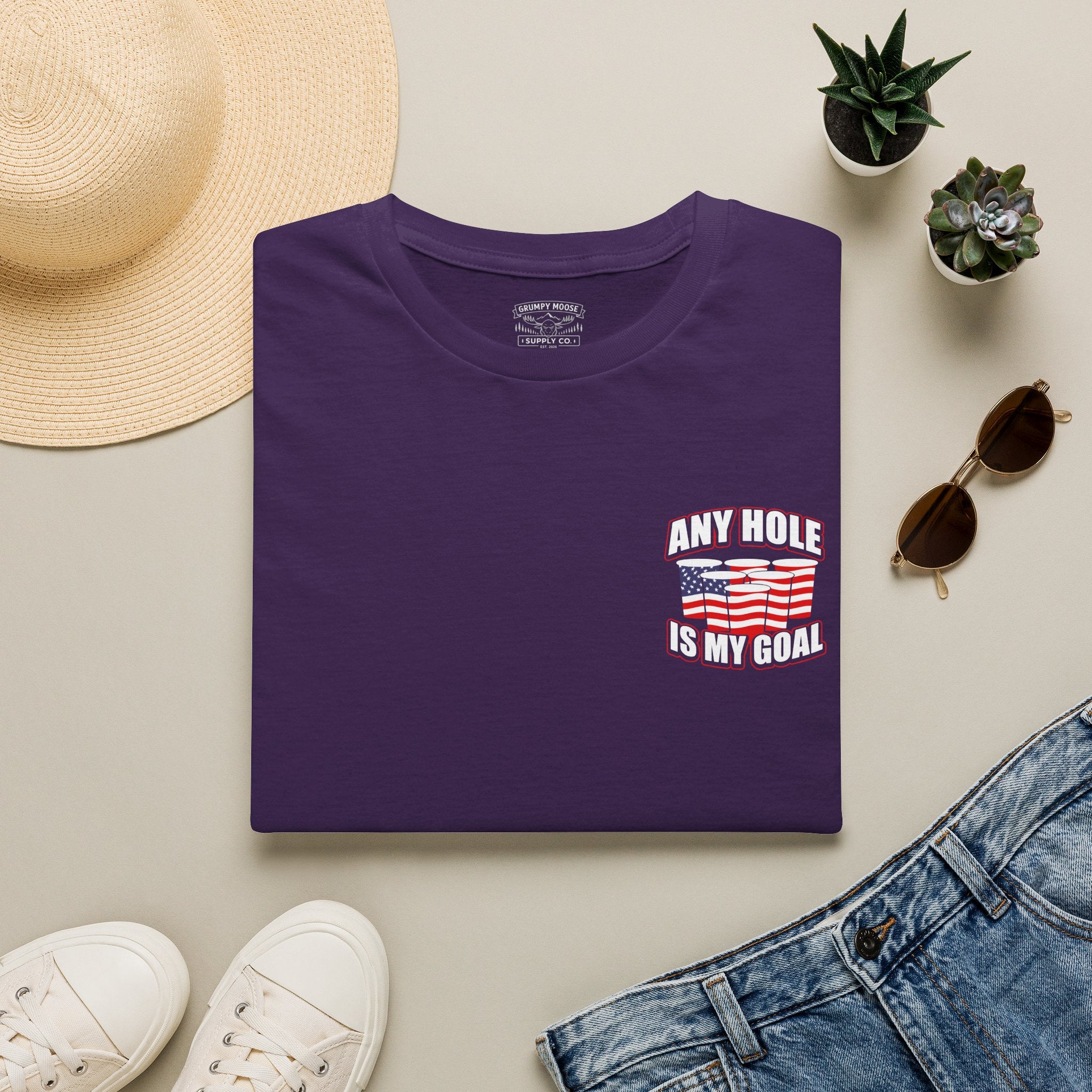 Any Hole Is My Goal Beer Pong - Front & Back Design