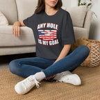 Any Hole Is My Goal Beer Pong American Flag