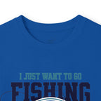 I Just Want To Go Fishing & Drink Beer - Cotton Long Sleeve Tee