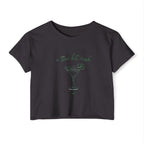 a tiny bit Irish Crop Top | Martini Shamrock St. Patrick's Day