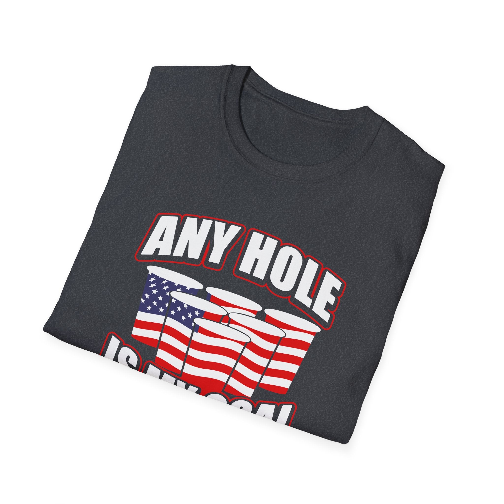 Any Hole Is My Goal Beer Pong American Flag