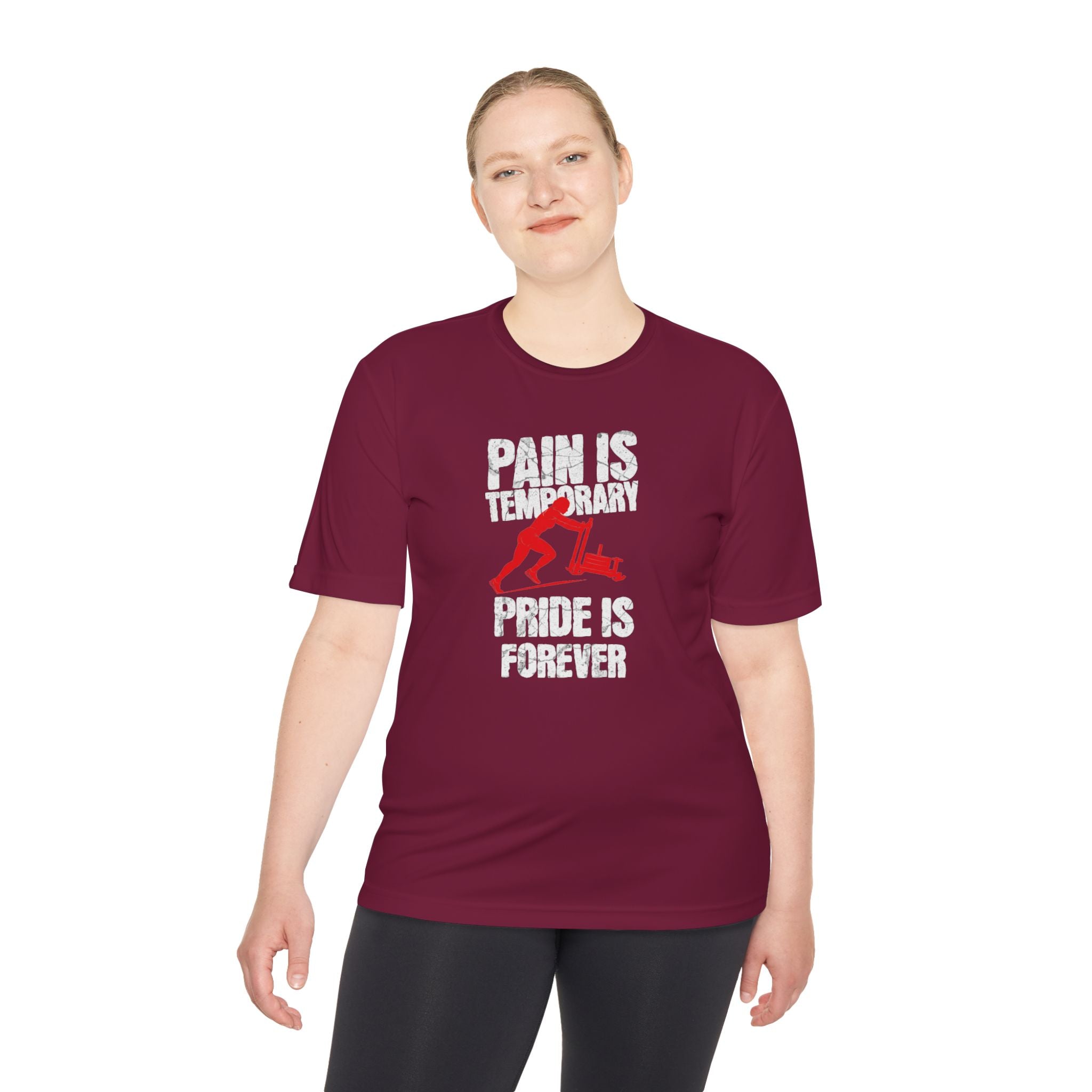 Female Sled Push Pain Is Temporary Pride Is Forever | Performance Tee