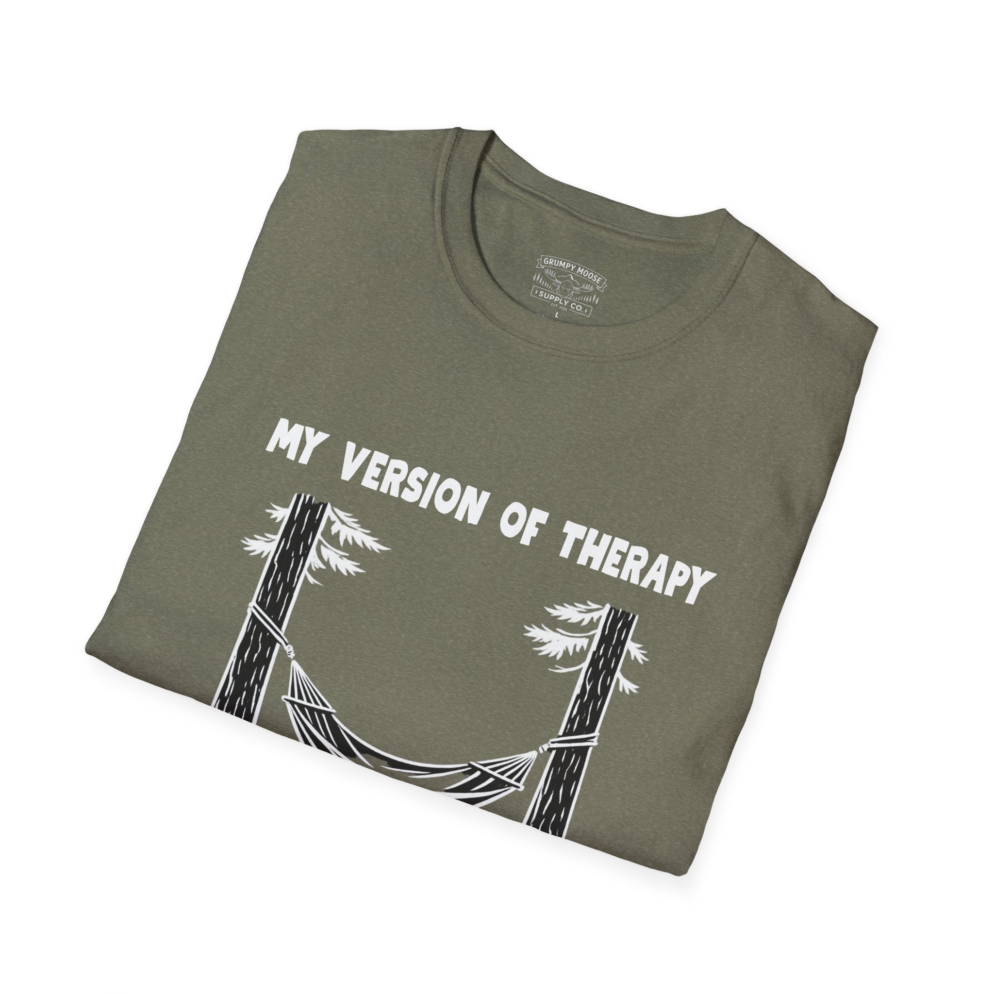 My Version of Therapy Hammock T-Shirt — Outdoor Camping Relaxation Tee