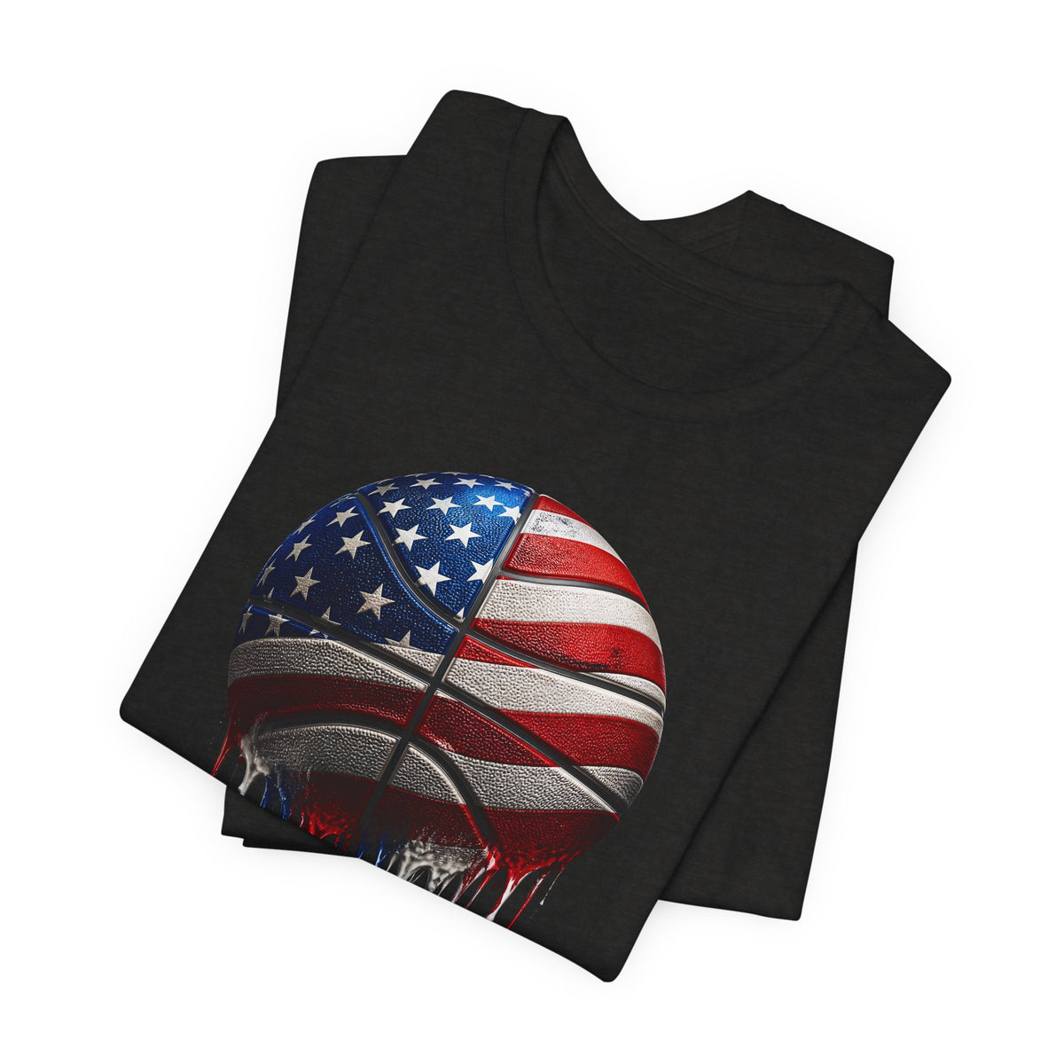 American Flag Basketball T-Shirt, Patriotic Paint Drip Basketball Tee, USA Basketball Shirt for Men and Women, 4th of July Basketball Gift