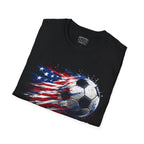 American Flag — Play, Fight, Win USA Soccer Tee