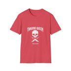 Trauma Queen T-Shirt - Funny ER Nurse Emergency Room RN Gift - Edgy Rock Style Nursing Tee - Skull Crossbones