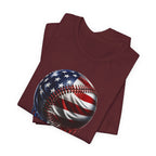 American Flag Baseball T-Shirt, Patriotic Paint Drip Baseball Tee, USA Baseball Shirt for Men and Women, 4th of July Baseball Gift