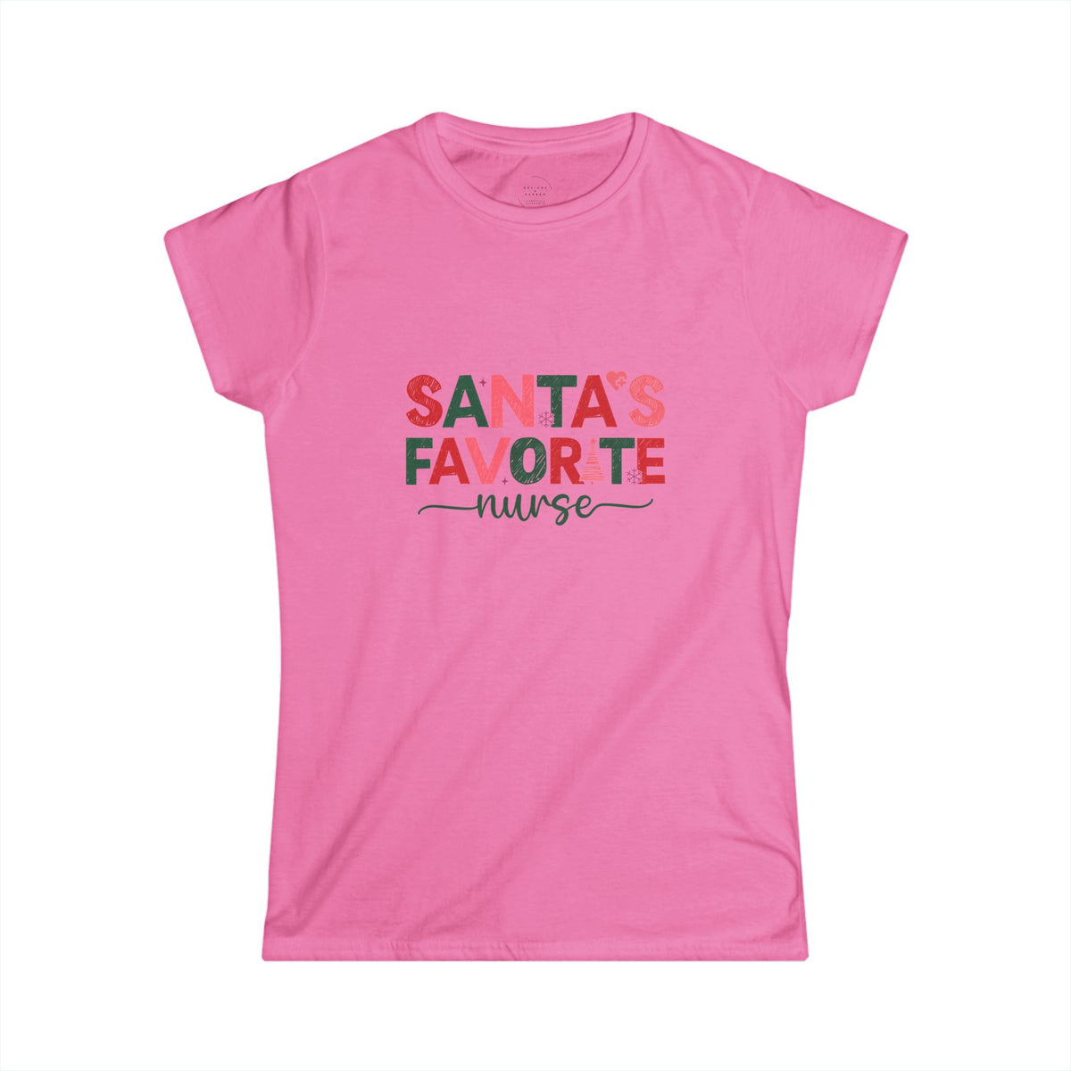 Santa’s Favorite Nurse T-Shirt – Christmas Nurse Shirt for Women – Cute Holiday Nursing Tee, RN Gift, Medical Staff Xmas Top