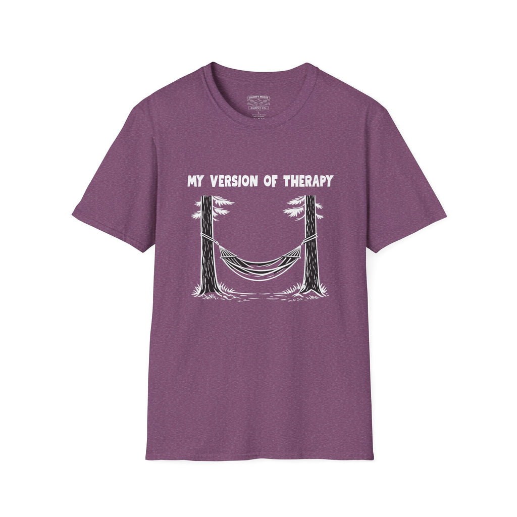 My Version of Therapy Hammock T-Shirt — Outdoor Camping Relaxation Tee