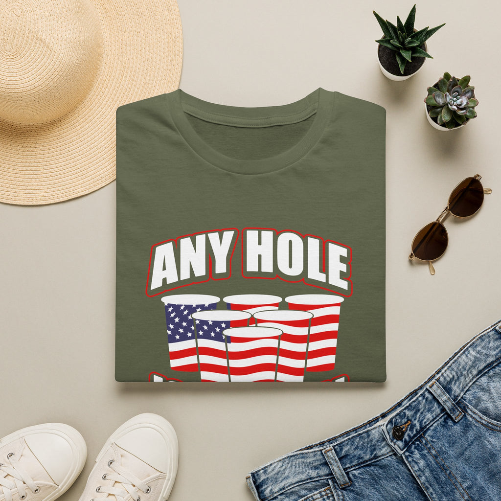 Any Hole Is My Goal Beer Pong American Flag