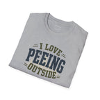 I Love Peeing Outside T-Shirt | Funny Camping & Outdoor Humor Tee