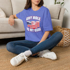 Any Hole Is My Goal Beer Pong American Flag