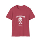 Trauma Queen T-Shirt - Funny ER Nurse Emergency Room RN Gift - Edgy Rock Style Nursing Tee - Skull Crossbones