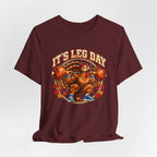 It's Leg Day Squatting Turkey Shirt – Vintage Thanksgiving Gym Badge Tee, Funny Turkey Leg Workout T-Shirt