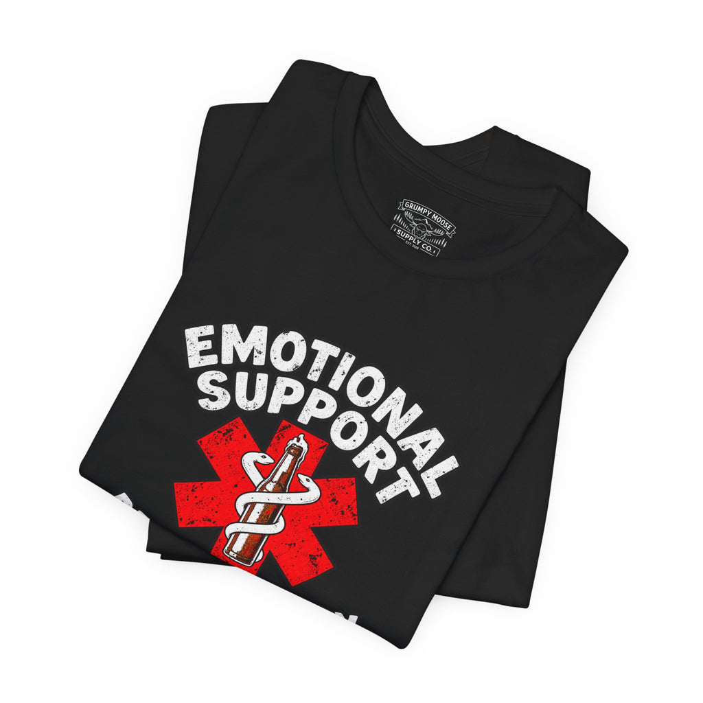 Emotional Support Drinking Buddy Funny T-Shirt for Beer Lovers
