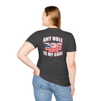 Any Hole Is My Goal Beer Pong T-Shirt | Front & Back