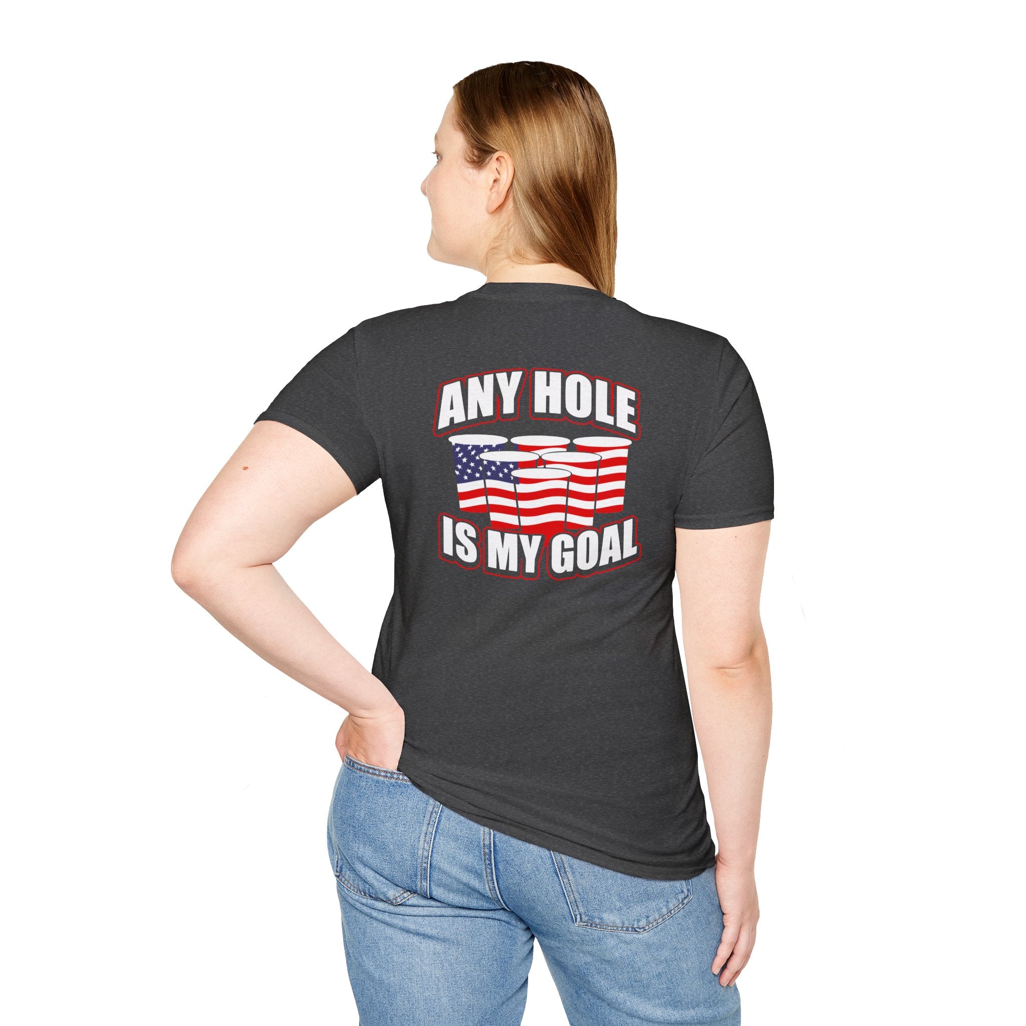 Any Hole Is My Goal Beer Pong - Front & Back Design