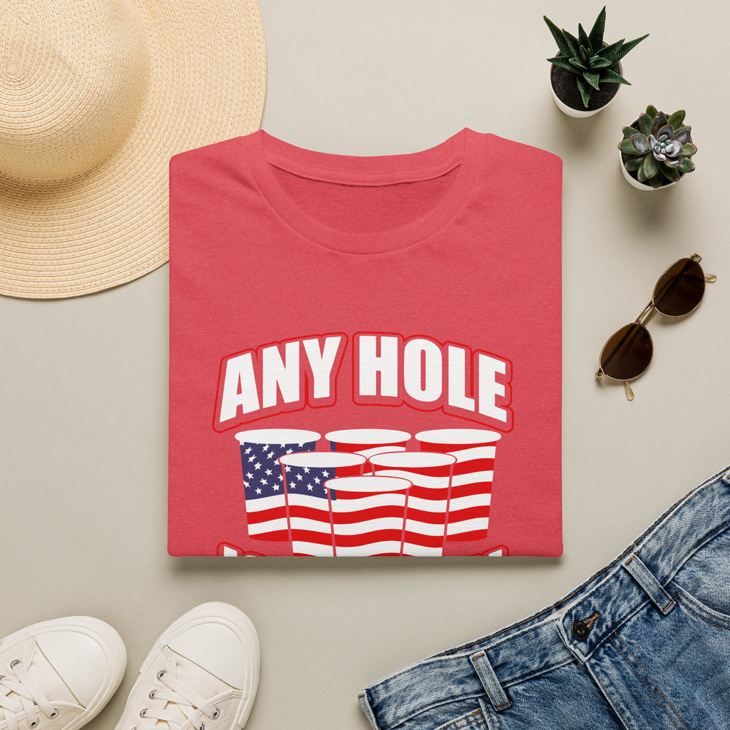 Any Hole Is My Goal Beer Pong American Flag