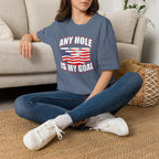 Any Hole Is My Goal Beer Pong American Flag