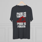 Mens Sled Push Pain Is Temporary Pride Is Forever  - Tri-Blend T-Shirt