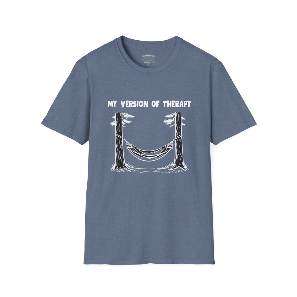 My Version of Therapy Hammock T-Shirt — Outdoor Camping Relaxation Tee