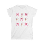 Coquette Figure Skating T-Shirt | Pink Bows & Ice Skater Graphic Tee | Balletcore Aesthetic