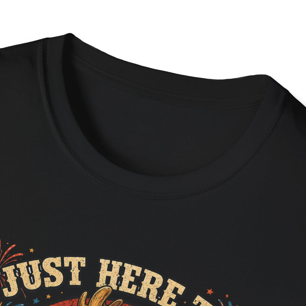 Moose Just Here to Bang Funny 4th of July Shirt