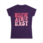 designsXdarren Retro Groovy Motherhood Women’s T-Shirt - 70s Style Mama Graphic Tee - Bella+Canvas 6004