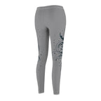 Mystical Moon Phase Leggings – Soft Gray Brushed Suede