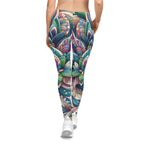 Vibrant Boho Garden Leggings – Abstract Floral & Mandala Print
