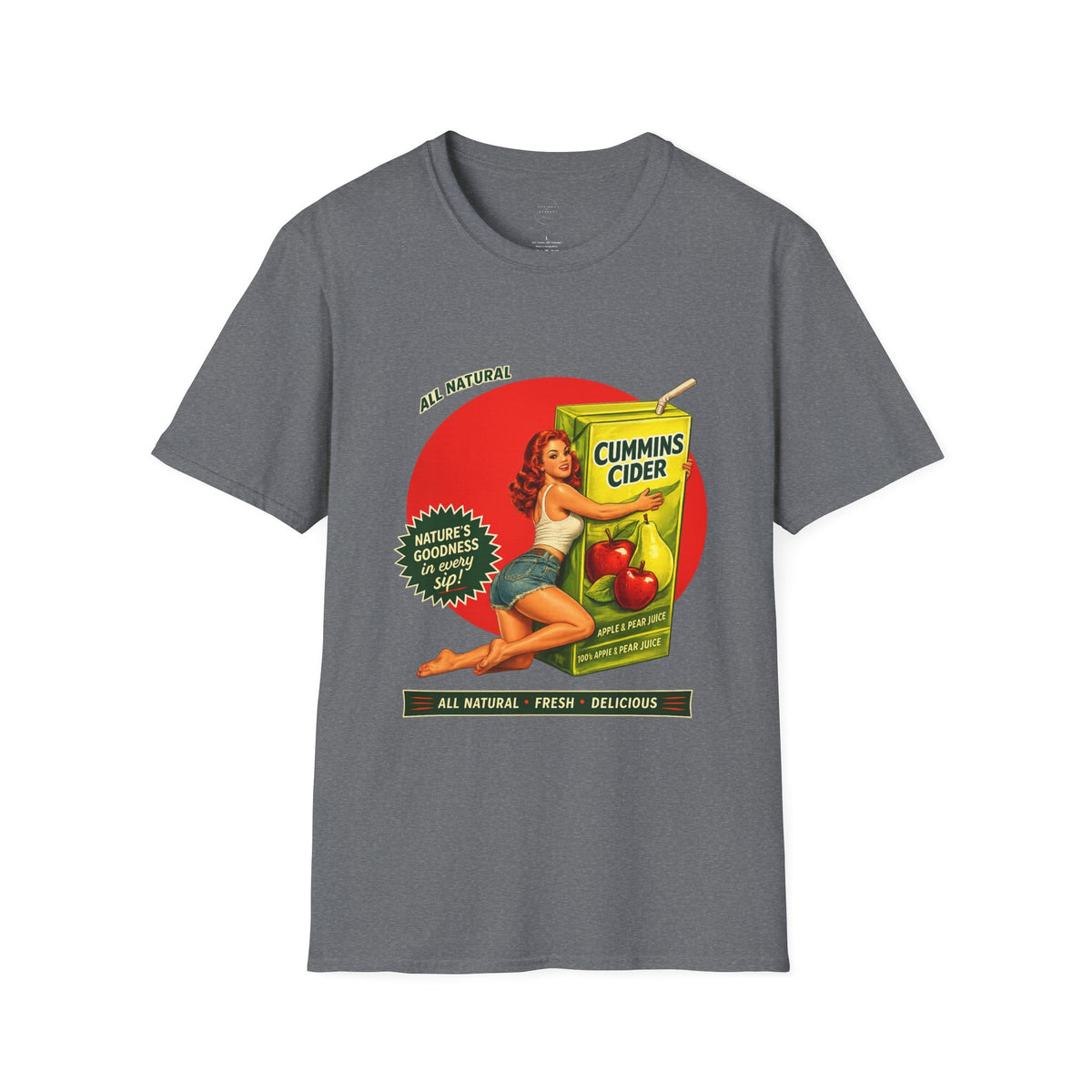 Cummins Cider Funny Adult Humor Novelty Tee for Men