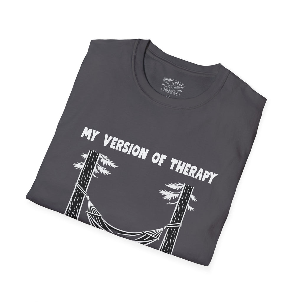 My Version of Therapy Hammock T-Shirt — Outdoor Camping Relaxation Tee
