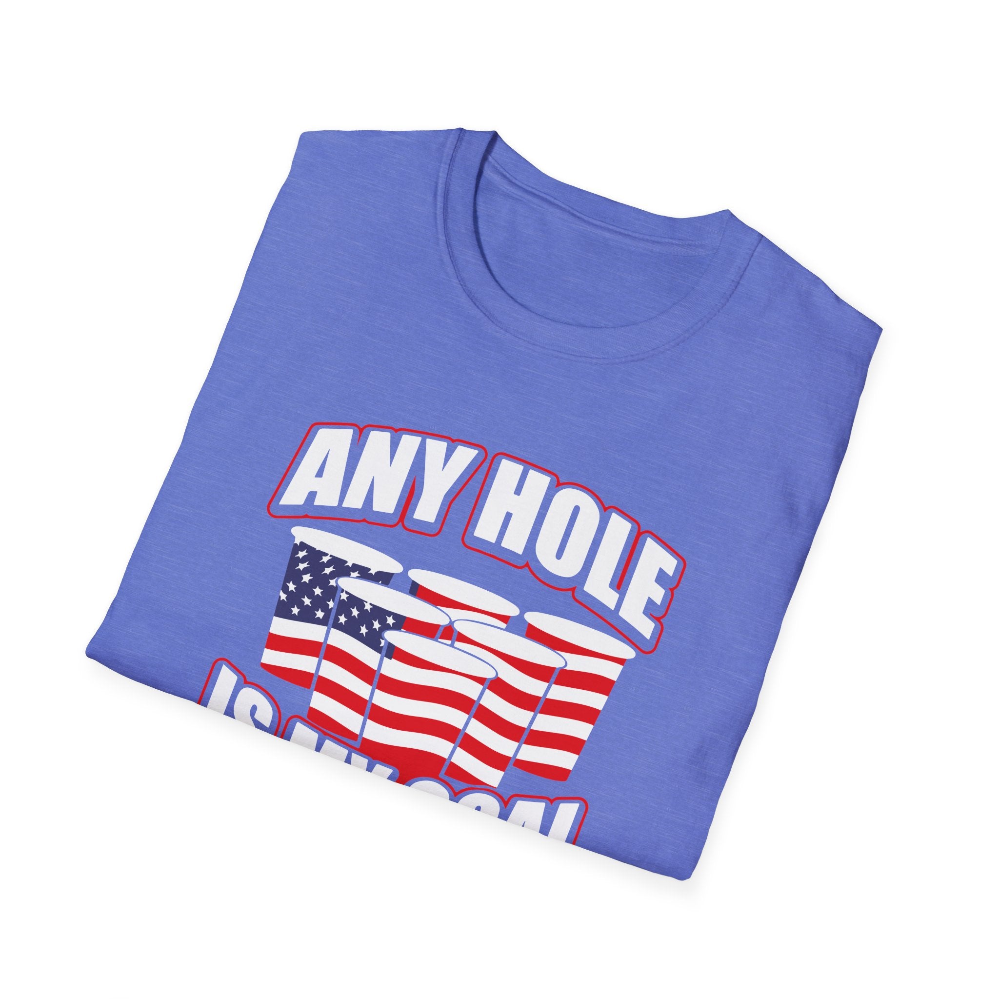 Any Hole Is My Goal Beer Pong American Flag