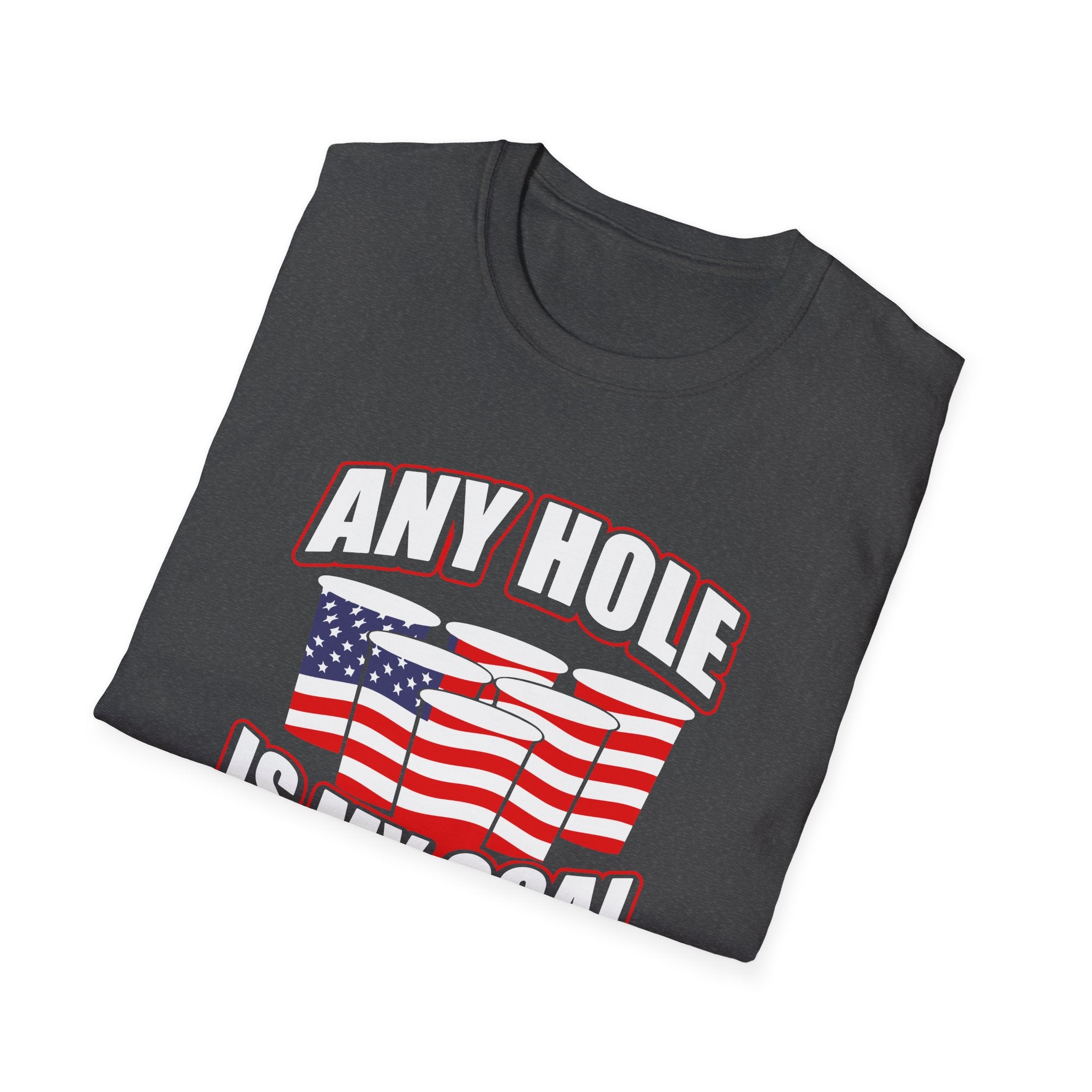 Any Hole Is My Goal Beer Pong American Flag