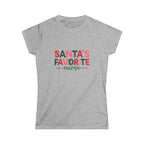 Santa’s Favorite Nurse T-Shirt – Christmas Nurse Shirt for Women – Cute Holiday Nursing Tee, RN Gift, Medical Staff Xmas Top