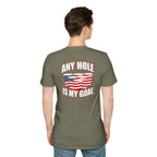Any Hole Is My Goal Beer Pong T-Shirt | Front & Back