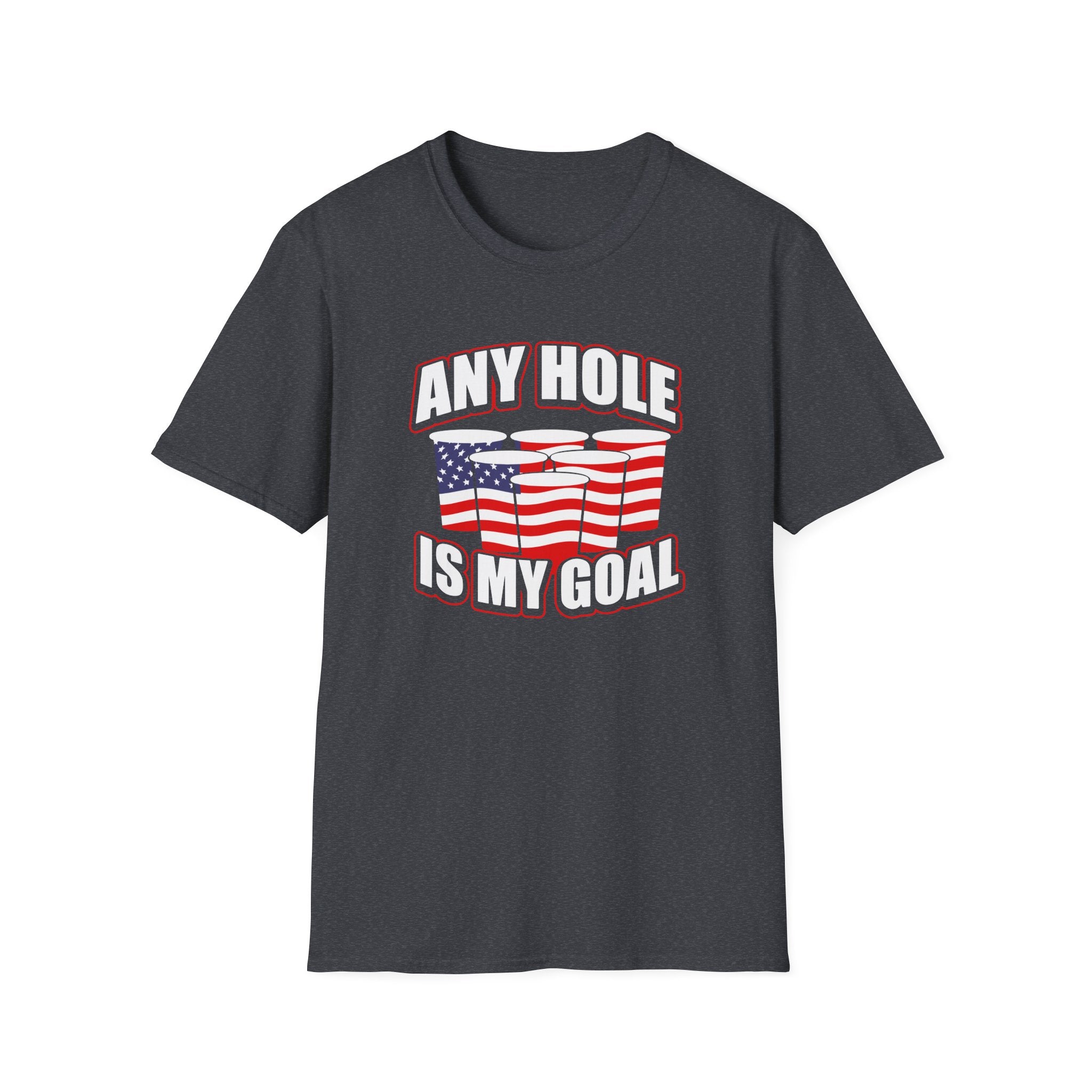 Any Hole Is My Goal Beer Pong American Flag