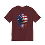 American Flag Soccer Ball T-Shirt, Patriotic Paint Drip Soccer Tee, USA Soccer Shirt for Men and Women, 4th of July Soccer Gift
