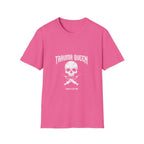 Trauma Queen T-Shirt - Funny ER Nurse Emergency Room RN Gift - Edgy Rock Style Nursing Tee - Skull Crossbones
