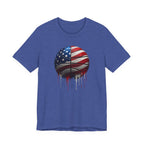 American Flag Basketball T-Shirt, Patriotic Paint Drip Basketball Tee, USA Basketball Shirt for Men and Women, 4th of July Basketball Gift